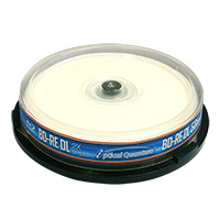 Optical Quantum 2x 50GB White Inkjet Hub Printable BD-RE DL 10 Packs Disc