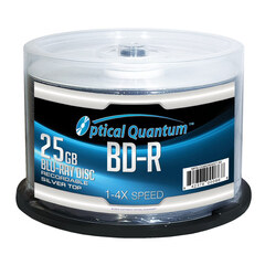 Optical Quantum 4x 25GB Silver Top BD-R 