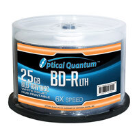 Optical Quantum 6x 25GB LTH BD-R Media White Inkjet Printable 50 Packs Disc