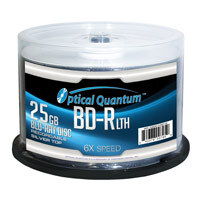 Optical Quantum 6x 25GB LTH Silver Top BD-R 50 Packs Disc