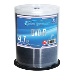 Optical Quantum BQ 16x 4.7GB White Thermal Hub Printable DVD-R 100 Packs Disc 