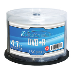Optical Quantum 16x 4.7GB Silver Top DVD+R 50 Packs Disc