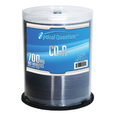 Optical Quantum 52x 700MB Silver Top CD-R 100 Packs Disc