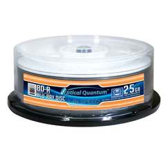 OPTICAL QUANTUM 6X 25GB GLOSSY WHITE INKJET HUB PRINTABLE BD-R - 50 PC/PK