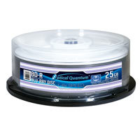 OPTICAL QUANTUM 6X 25GB WHITE EVEREST THERMAL PRINTABLE BD-R - 50 PC/PK