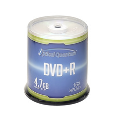 OPTICAL QUANTUM 16X 4.7GB LOGO TOP DVD-R - 100 PC/PK