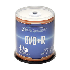 OPTICAL QUANTUM 16X 4.7GB WHITE INKJET HUB PRINTABLE DVD-R - 100 PC/PK